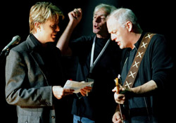 David Bowie, Richard Wright and David Gilmour