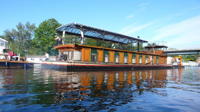 David Gilmour's Astoria Houseboat Studio on Thames River