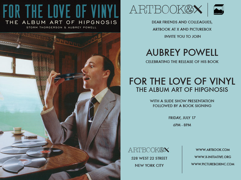 Aubrey Powell Hipgnosis New York Book Signing Flyer with Location and Times