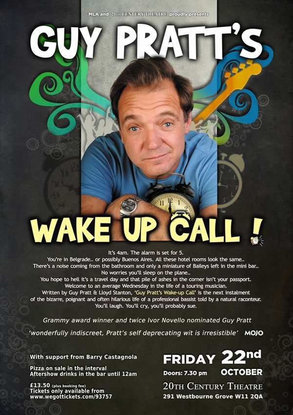 Guy Pratt's Wake Up Call Flyer
