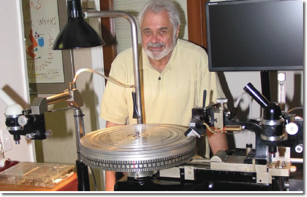 Doug Sax of The Mastering Lab with his Vinly Cutting Lathe