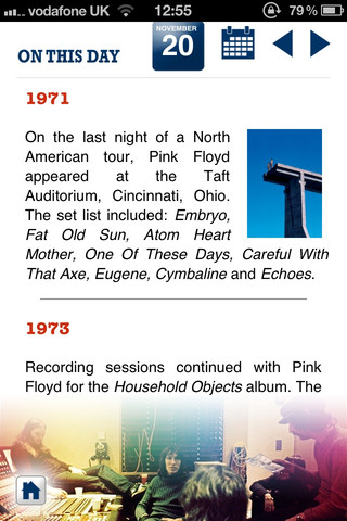 This Day in Pink Floyd iTunes App