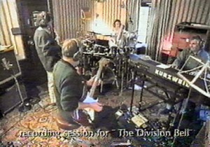 Pink Floyd during The Division Bell recording sessions