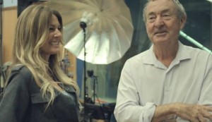 Nick Mason and Kirsty Bertarelli in Abbey Road Studios