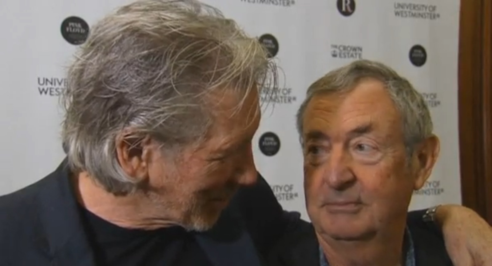 Roger Waters and Nick Mason Regent Street Polytechnic Plaque 2 – Pink Floyd News