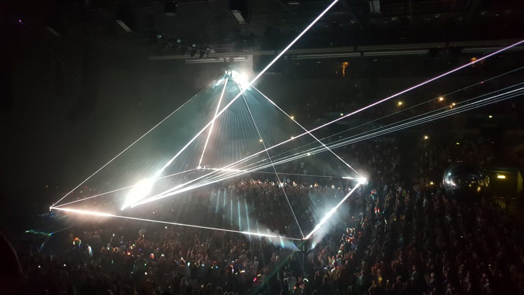 Roger Waters Tour Prism from Dark Side of the Moon in Audience Pink