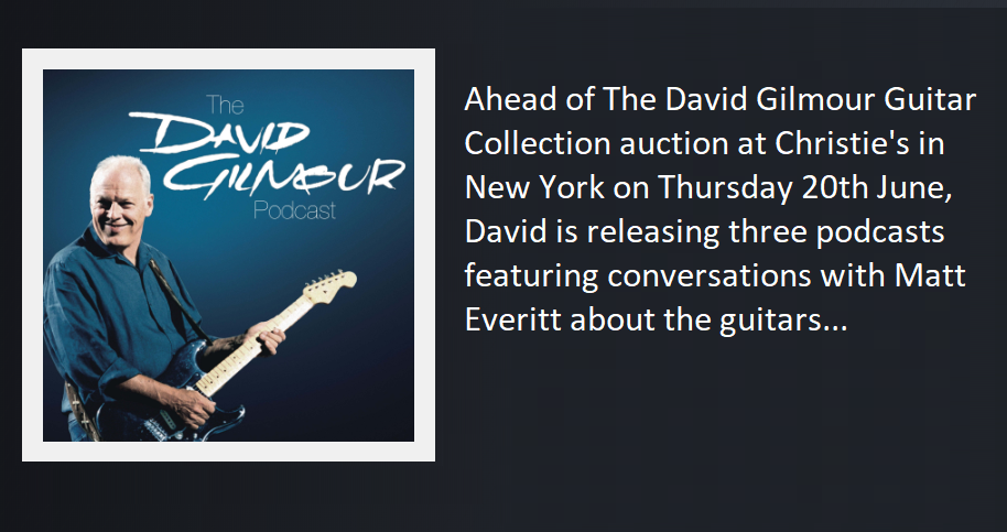 David Gilmour Podcast Christies Auction June 2019