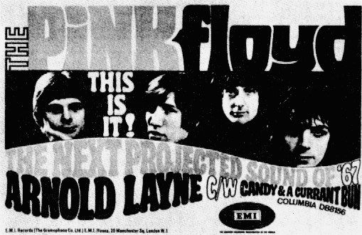 Pink Floyd poster - Arnold Layne sheet music 1967 promotional advert A –  Bamalama Posters