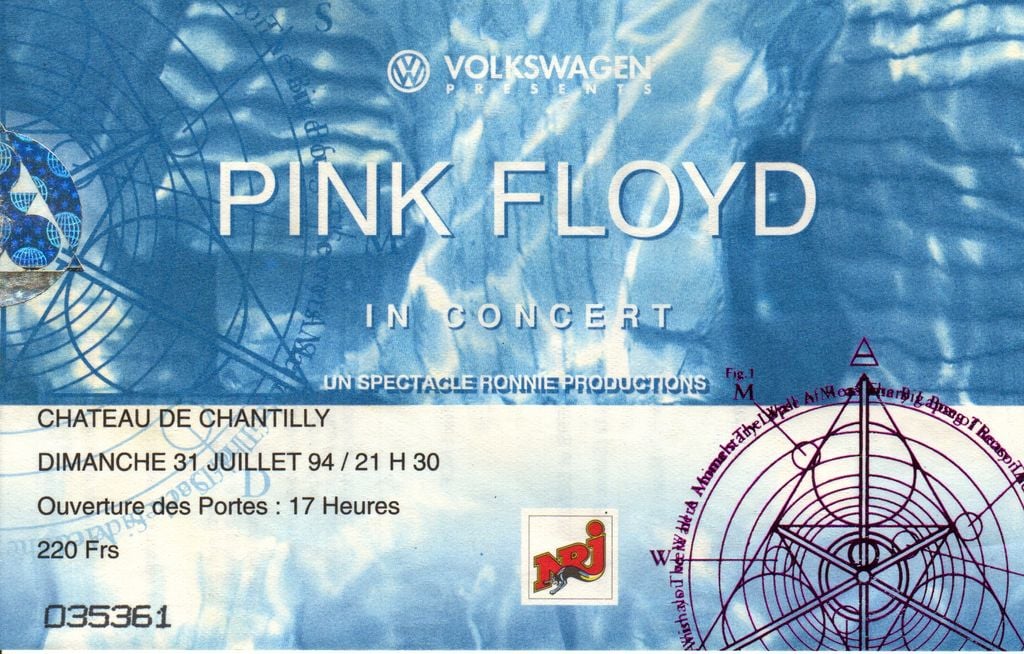 Pink Floyd Ticket Stubs Pink Floyd Ticket Stubs