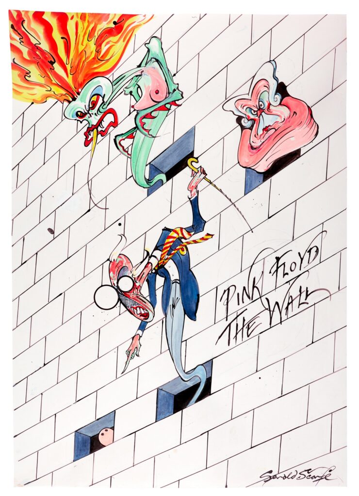 Lot 315 Gerald Scarfe Pink Floyd – The Wall Wife, Mother, Teacher and Pink, ink and watercolour
