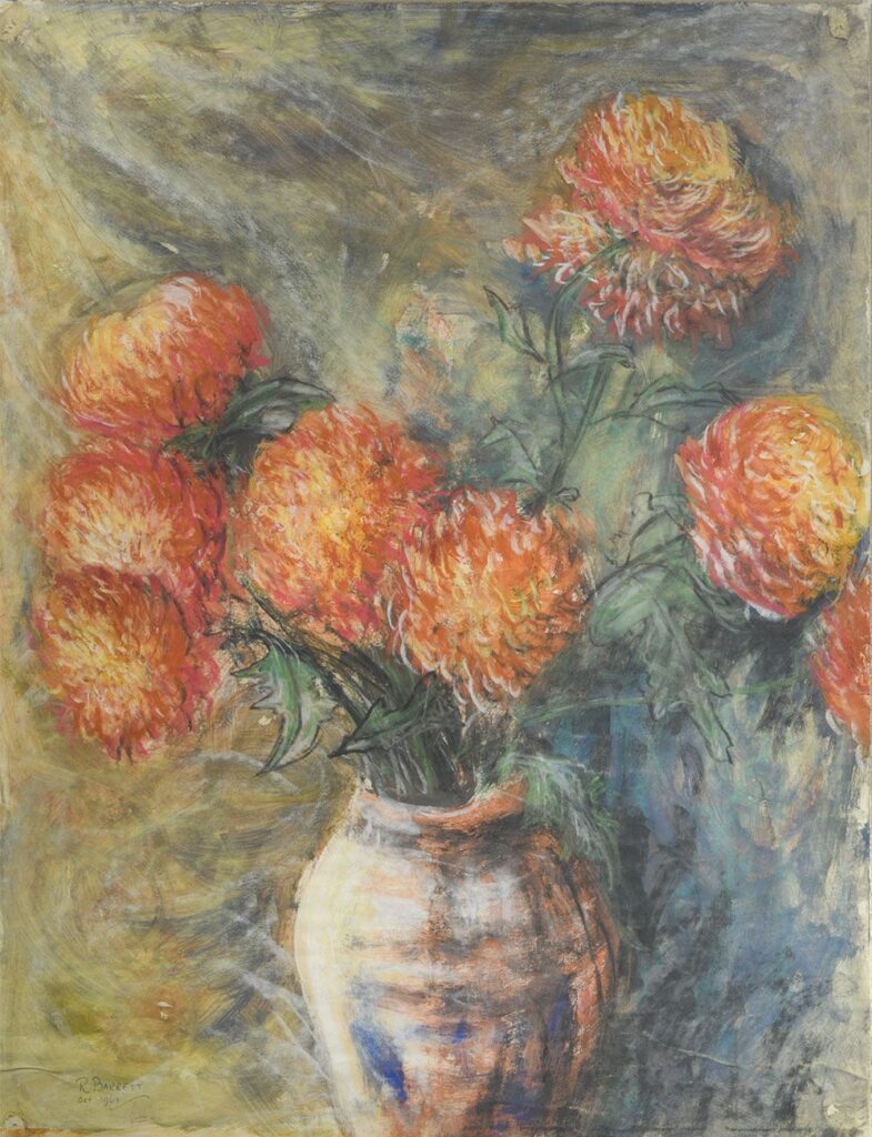 Syd Barrett : Orange Dahlias in a Vase