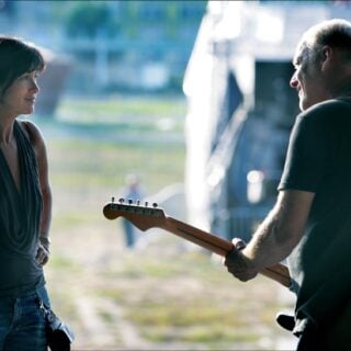 Polly Samson and David Gilmour