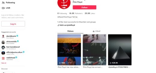Pink Floyd TikTok Social Media Account