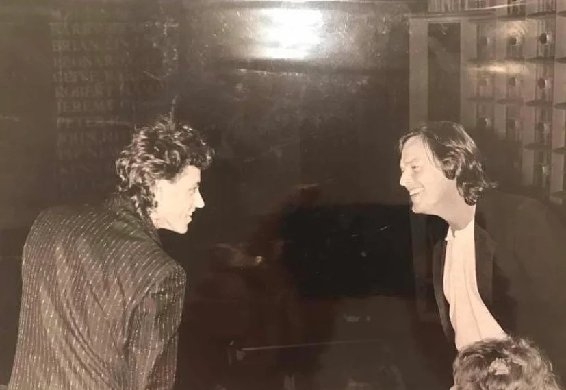 1982 Bob Geldof and David Gilmour at The Wall Premiere