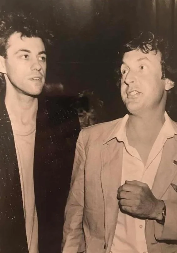 1982 Bob Geldof and Nick Mason at The Wall Premiere