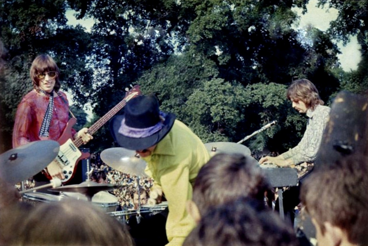 1968 June 29 Pink Floyd at Midsummer High Weekend gig at Hyde Park, London