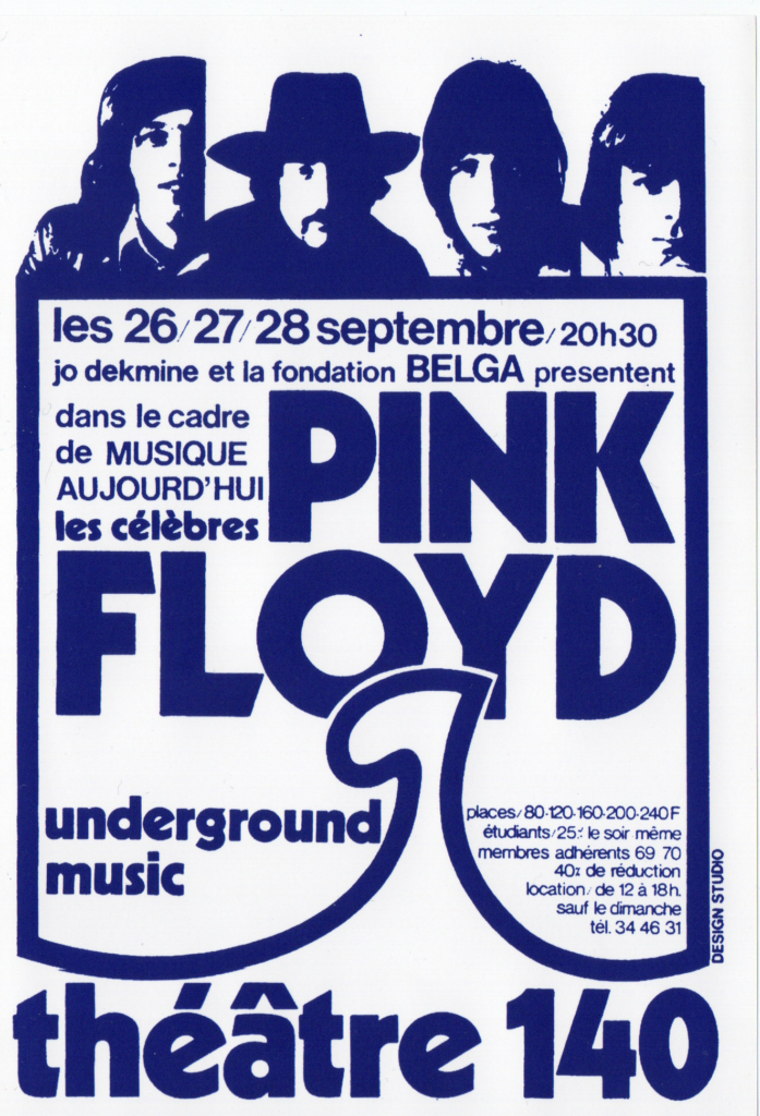 1968 Pink Floyd theatre 140 Flyer