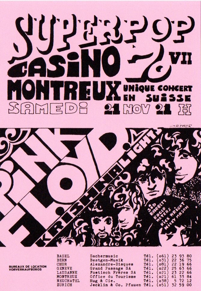 1970 November 21 Pink Floyd at Superpop Casino Montreux