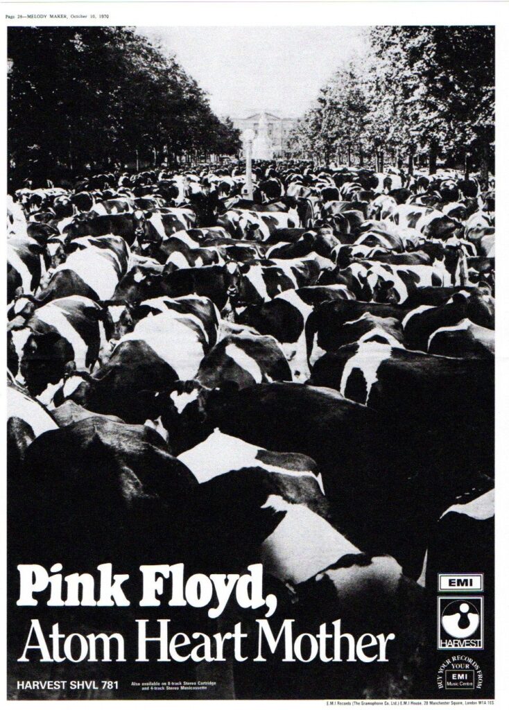 1970 October 10 Pink Floyd Melody Maker Atom Heart Mother Advert