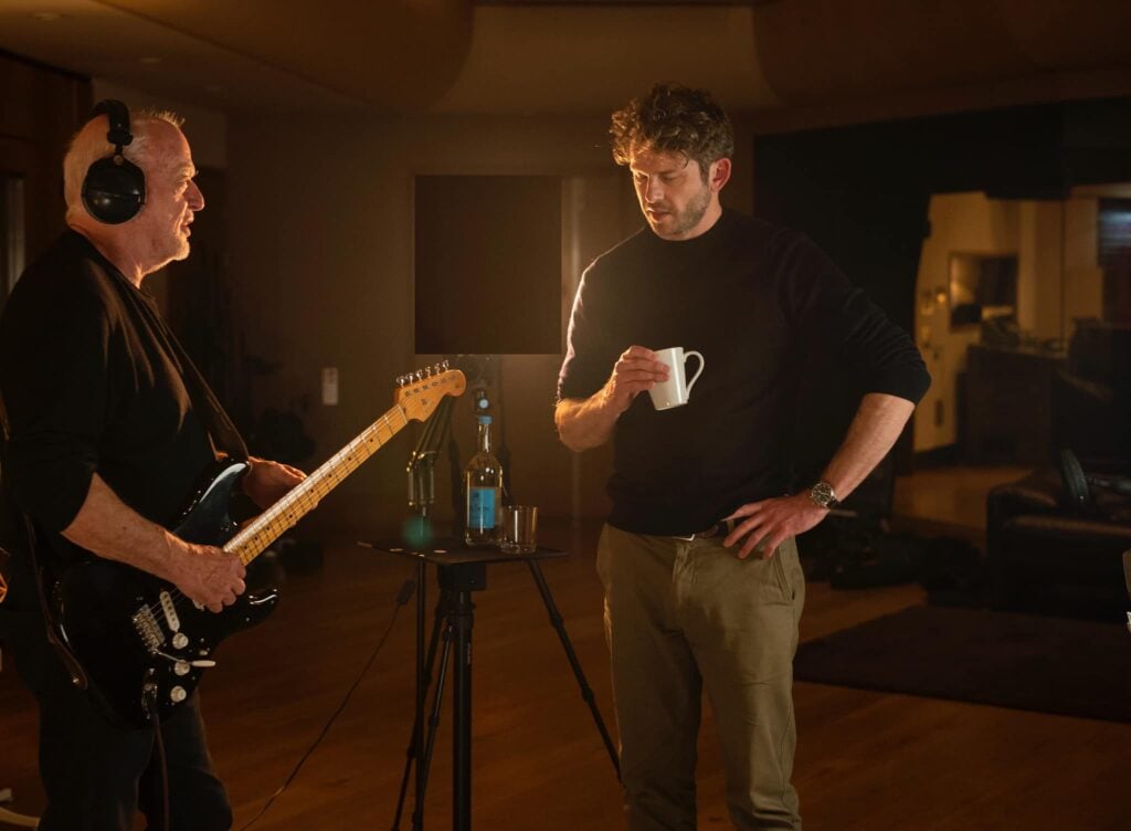 David Gilmour with producer for new album 2024