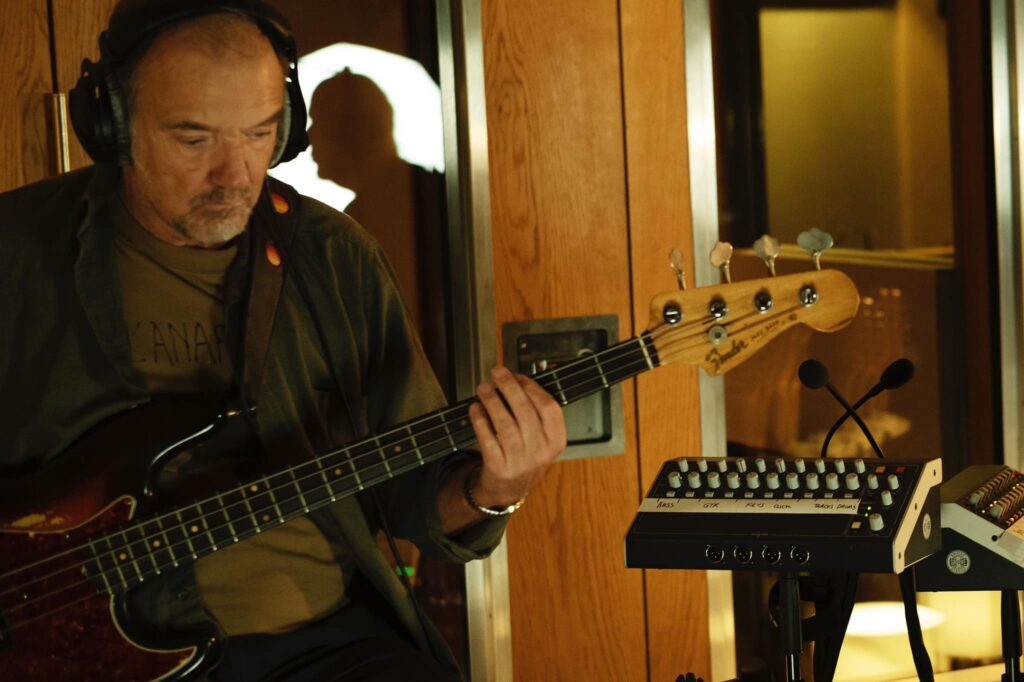 Guy Pratt in the studio recording David Gilmour 2024 New Album