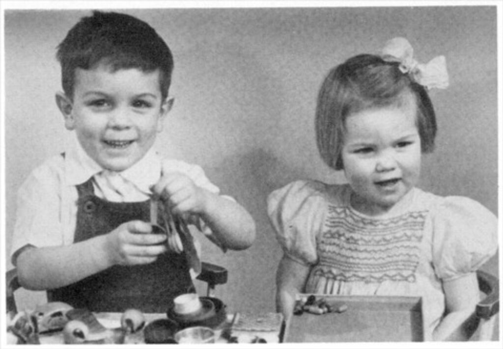 January 6th 1949 Roger Keith Syd Barrett with sister Rosemary