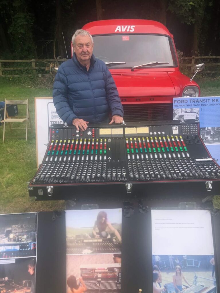 Nick Mason looking over Pink Floyd PA recreation