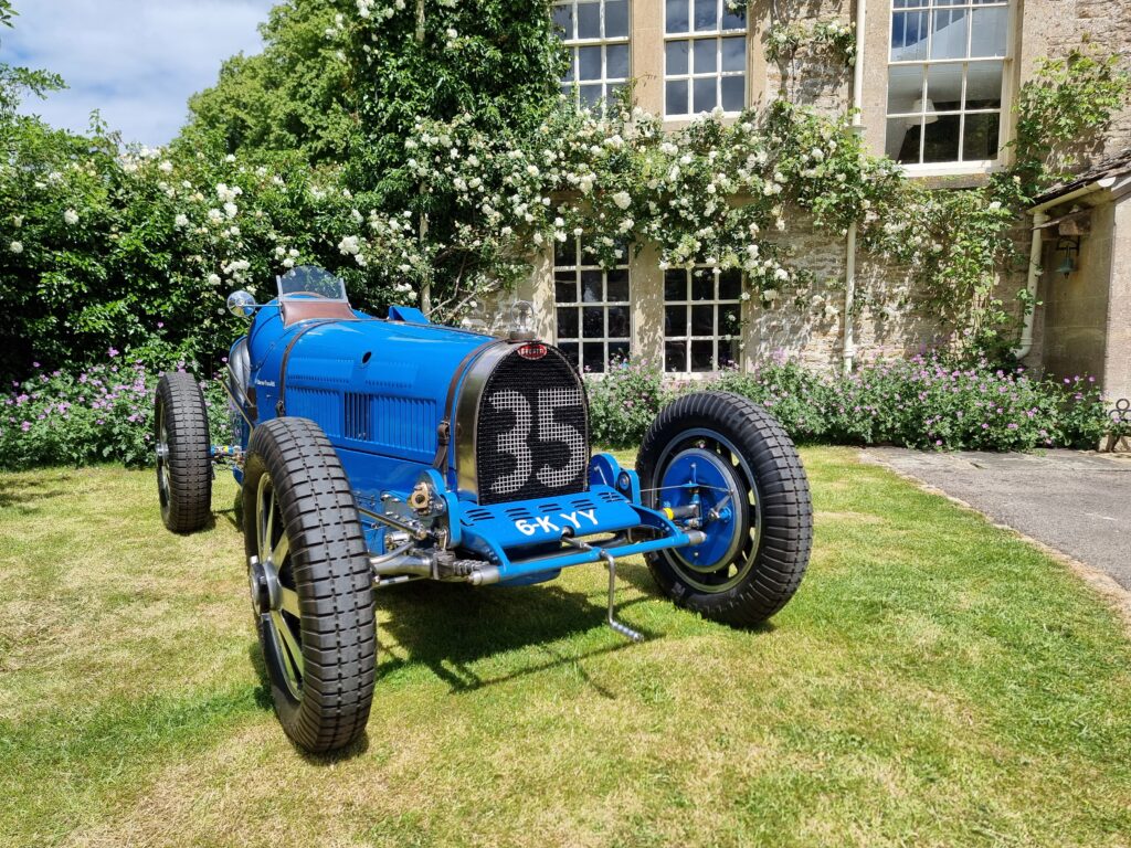 Nick Mason Cars (7) Bugatti outside Nick's Front Door at Main House