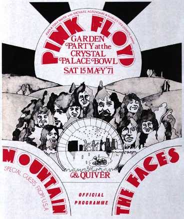 1971 Pink Floyd Crystal Palace Bowl Flyer