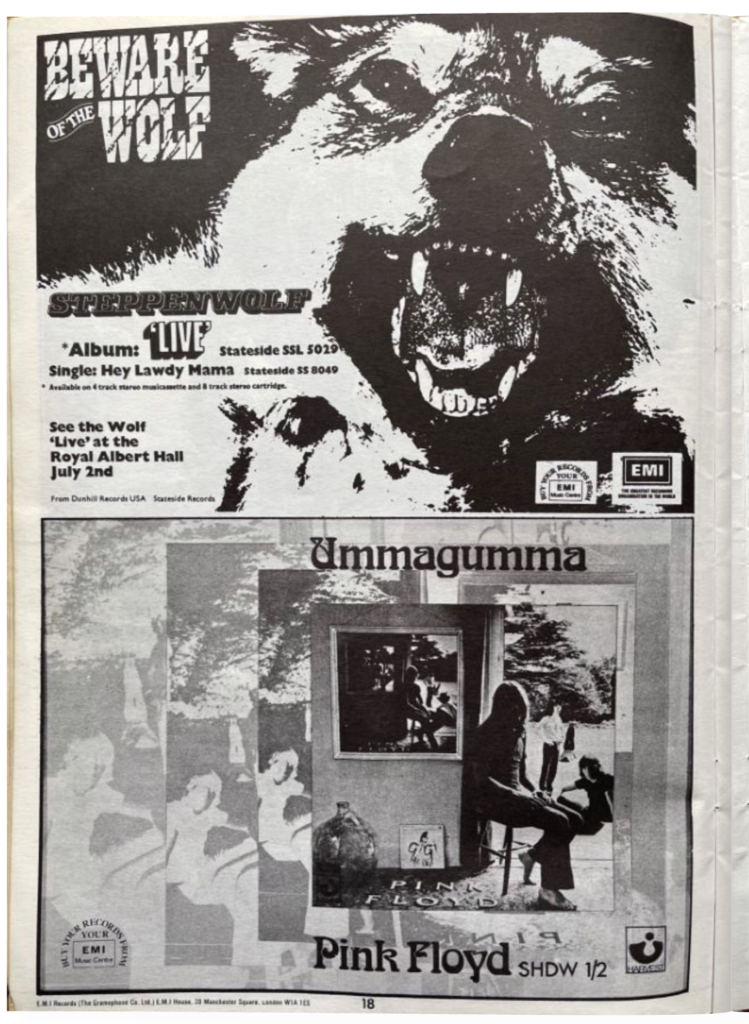 1970 Pink Floyd Bath Festival of Blues & Prog Music UK Tour Programme pg02