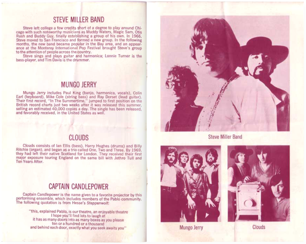 1970 Pink Floyd Tour Programme Filmore pg02-03