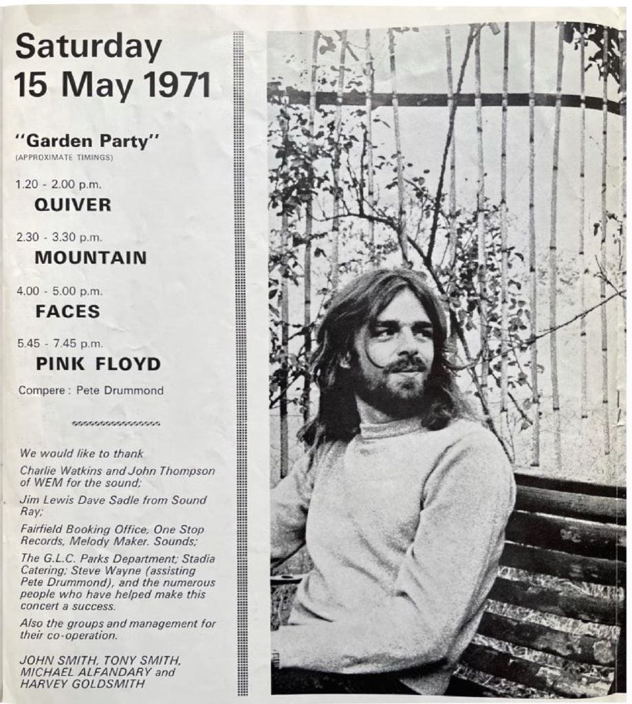 1971 Pink Floyd Crystal Palace Bowl Tour Programme pg05