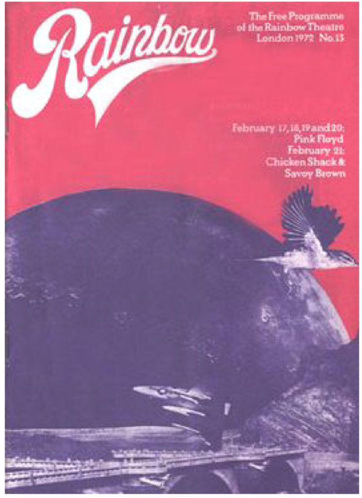 1972 Pink Floyd Rainbow Theatre Tour Programme pg01