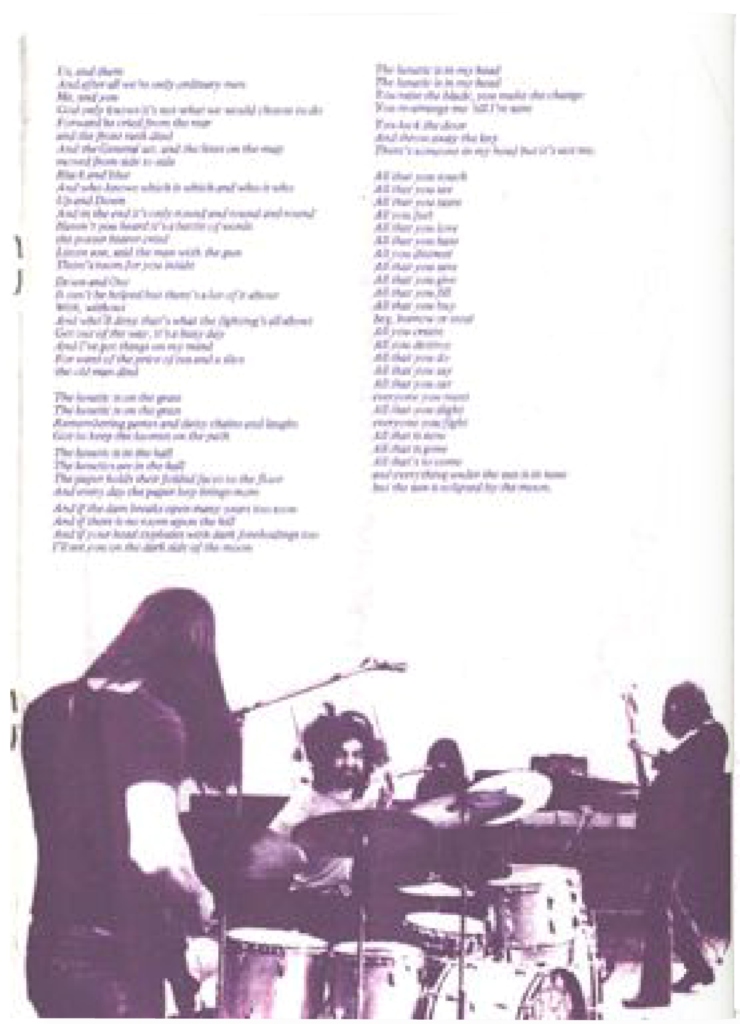 1972 Pink Floyd Rainbow Theatre Tour Programme pg08