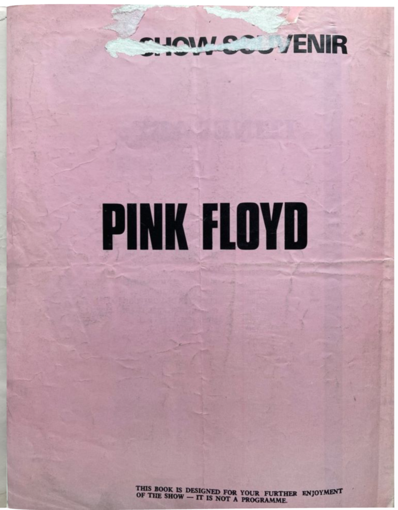 1972 Pink Floyd Show Souvenir Book pg07