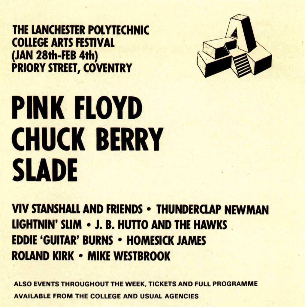 1972 Pink Floyd with Chuck Berry and Slade