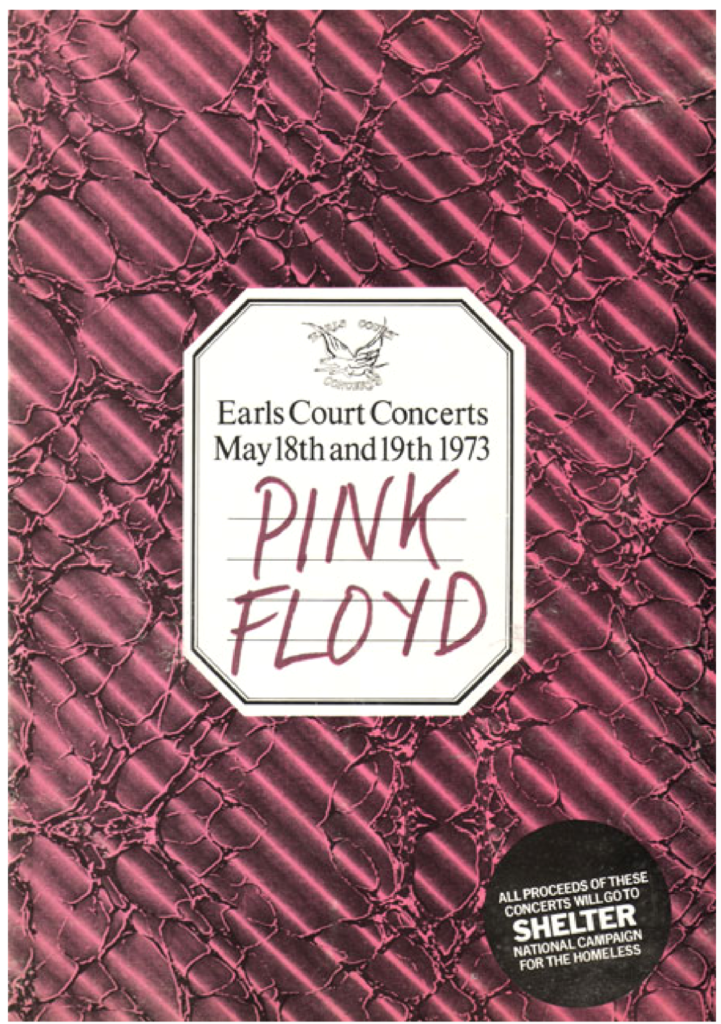 1973 Pink Floyd Earls Court Official Tour Programme pg01