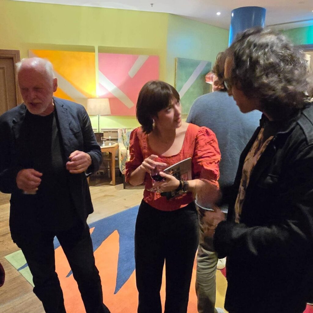 David Gilmour and Romany at Luck and Strange party pic Mark Taylor