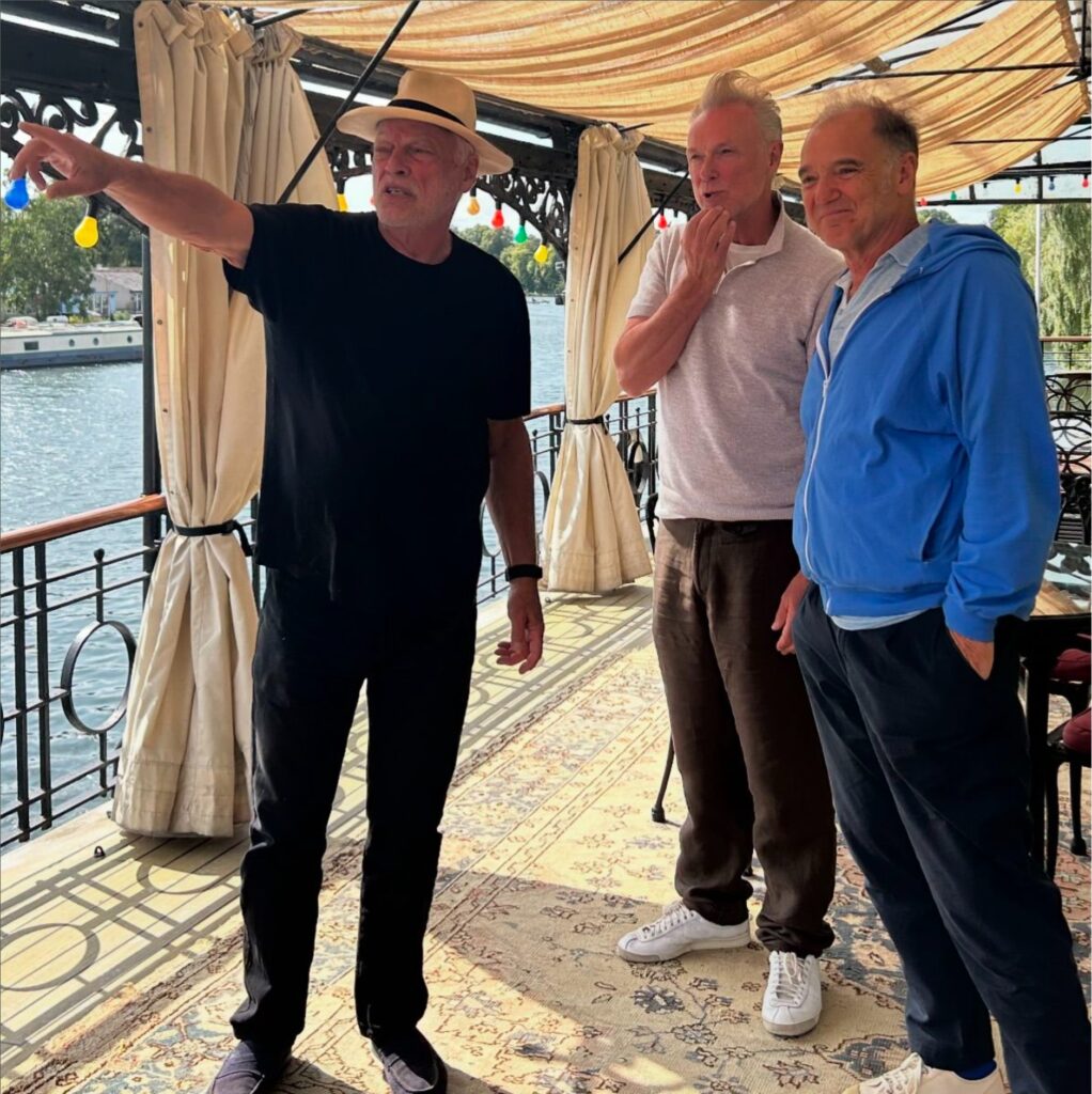 David Gilmour with Gary Kemp and Guy Pratt on Astoria recording Rockonteurs Podcast