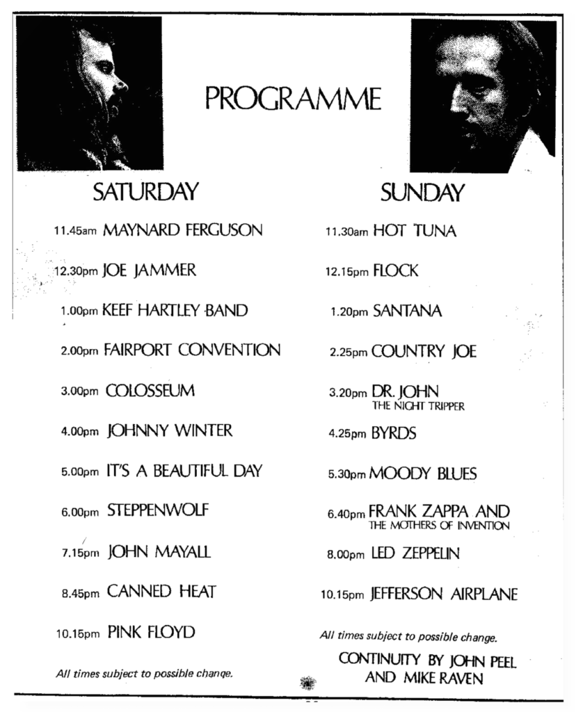 Pink Floyd Bath Festival 1970 Tour Programme pg020