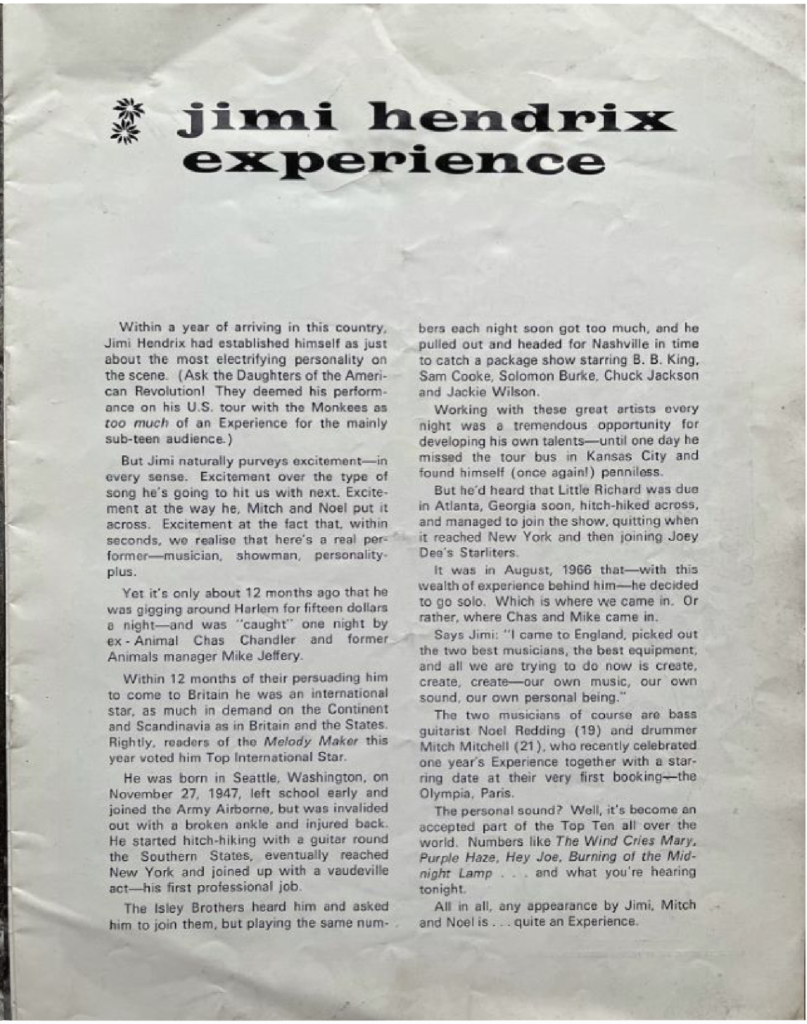 Pink Floyd – Jimi Hendrix 1967 03