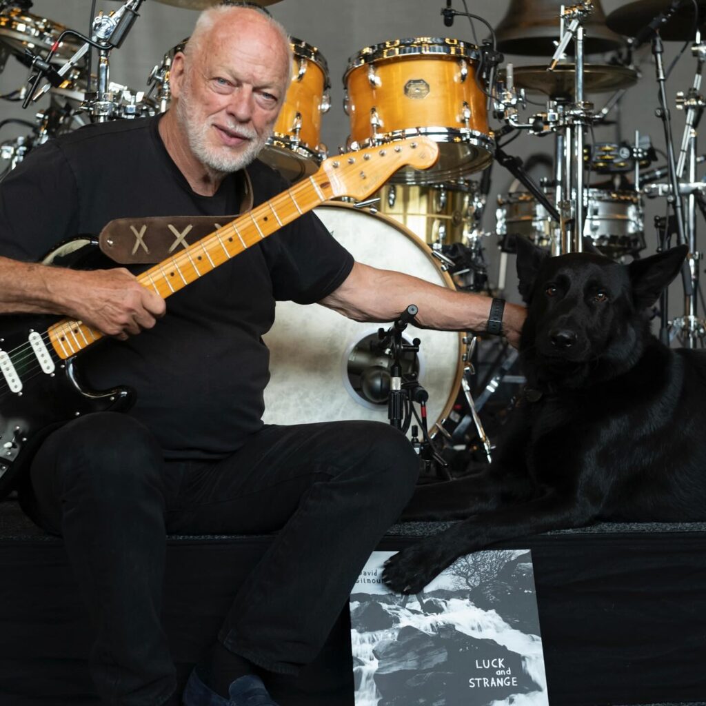 David Gilmour with his dog and Luck and Strange
