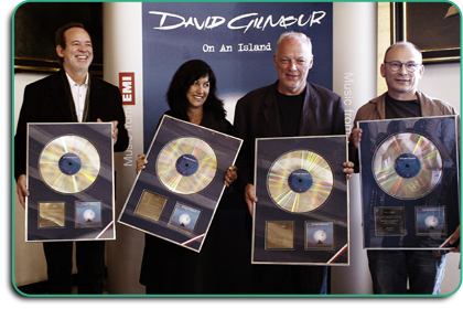Phil Manzanera, Polly Samson, David Gilmour and Paul Loasby L-R