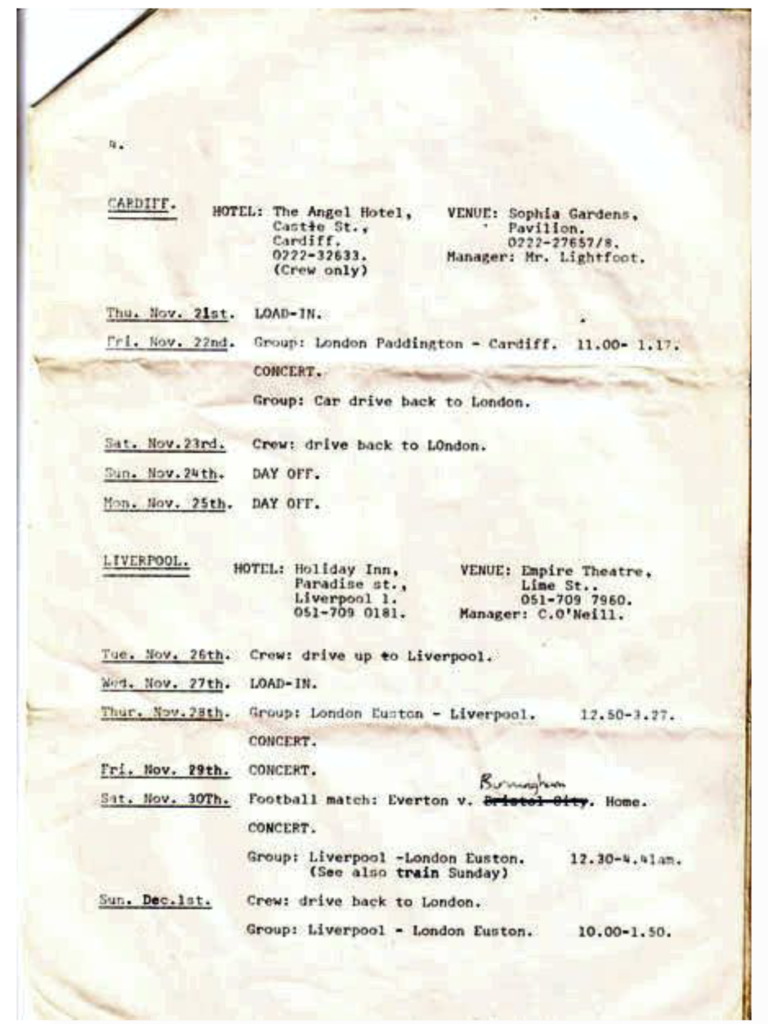 1974 Pink Floyd British Winter Tour Schedule pg04