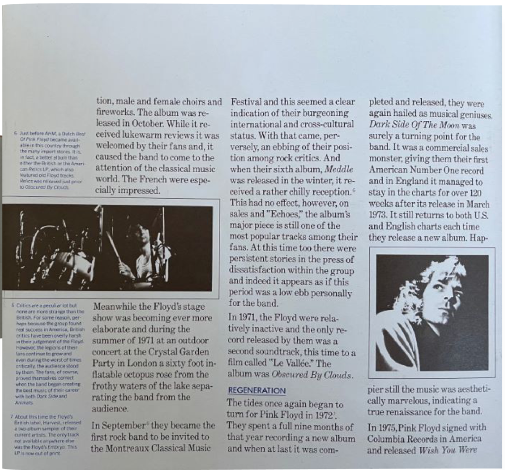 1975 Pink Floyd Columbia Promo Book pg09