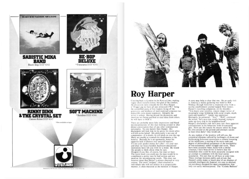 1975 Pink Floyd Knebworth Park 5th July Tour Book pg04-05