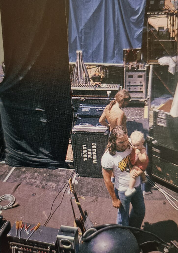 1977 Alice and father David Gilmour