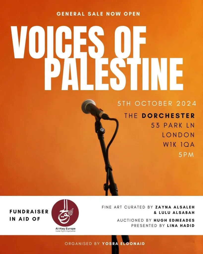 2024 Roger Waters Voices of Palestine Concert Flyer