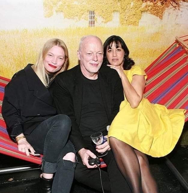 Sara Gilmour, David Gilmour and Polly Samson 20th Century Theatre on March 12 2015 in London, England