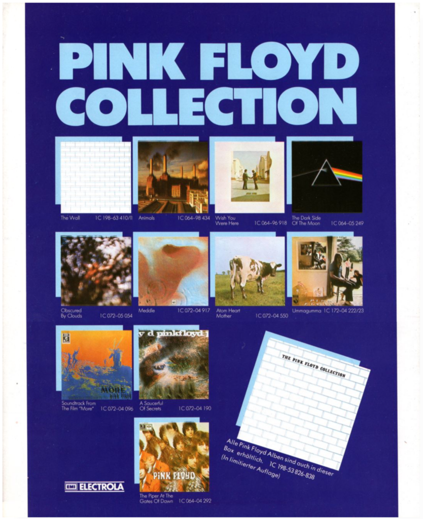 1981 Pink Floyd The Wall Dortmund Program Insert pg01